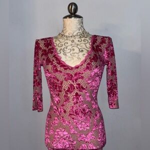 Free People Intimately Stunning semi-sheer velvet burnout bodycon mini! Size XS